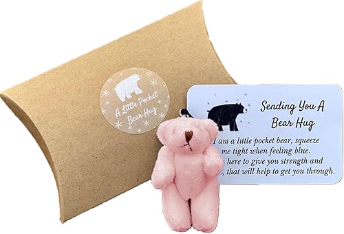 Miniatura 1 de Ruifaya Juguete de peluche suave de animales de peluche, un pequeño abrazo de oso de bolsillo, lindo oso oso hecho a mano, divertido abrazo de