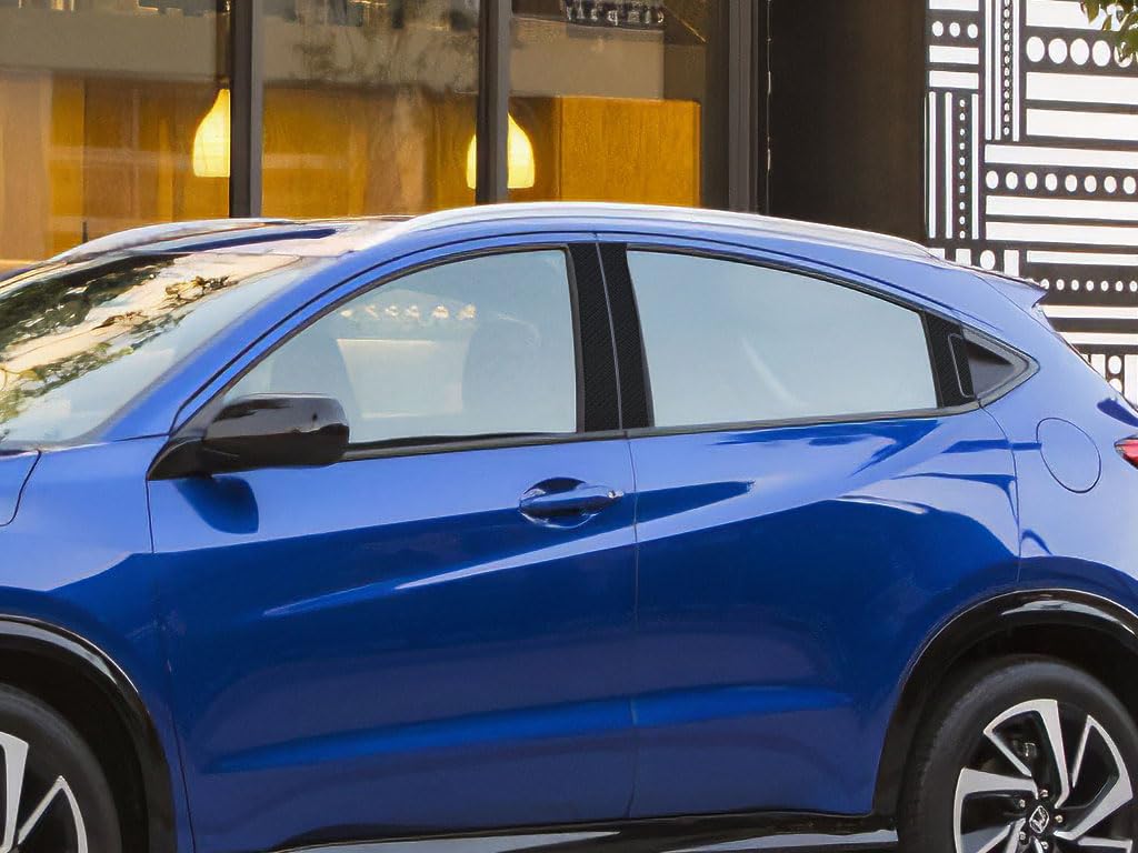 Calcomanía para poste de pilar compatible con Honda HR-V de fibra carbono 4D