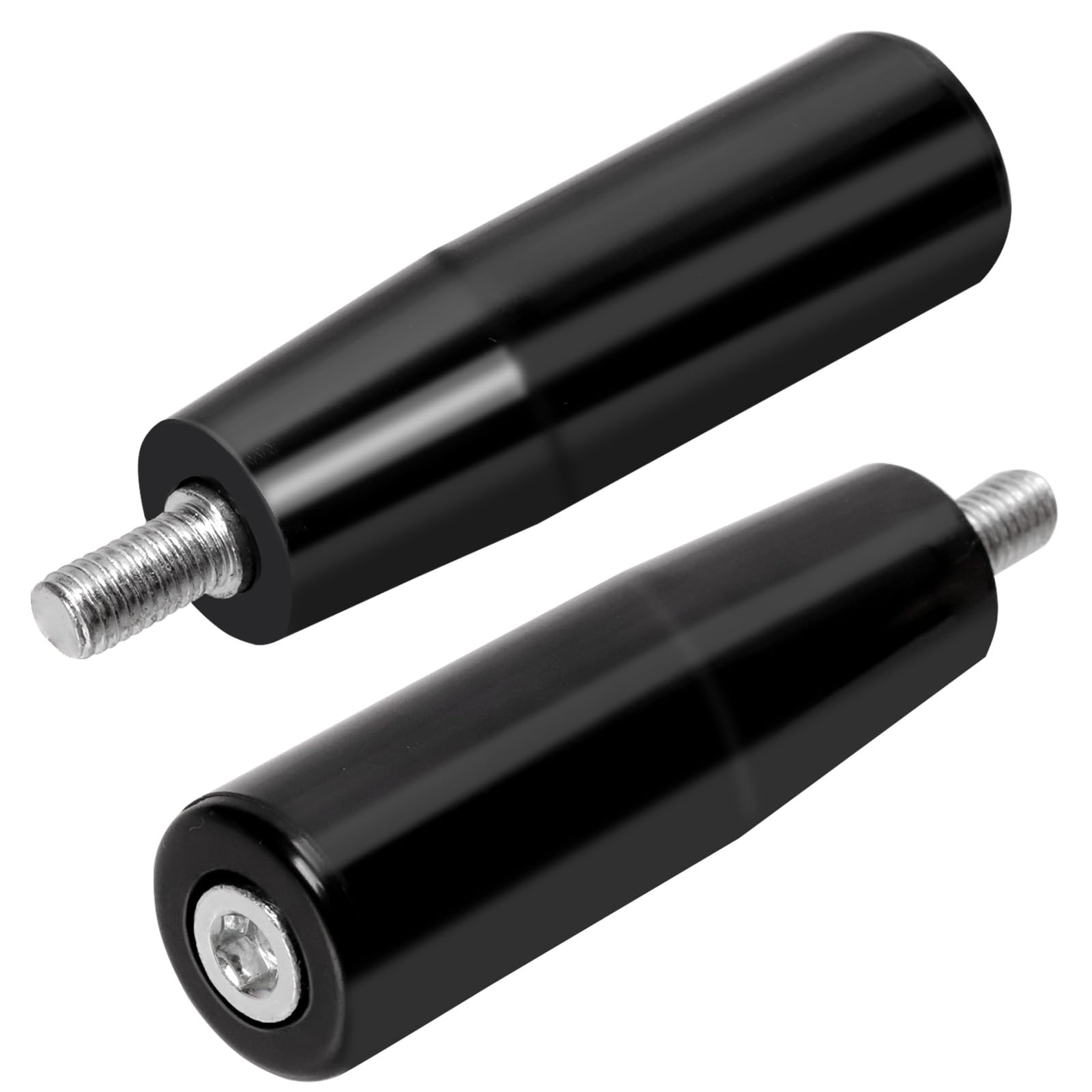 Swpeet 2Pcs M8×80mm Male Threaded Stem Revolving Handwheel, Machine Handle, Revolving Knob Handle