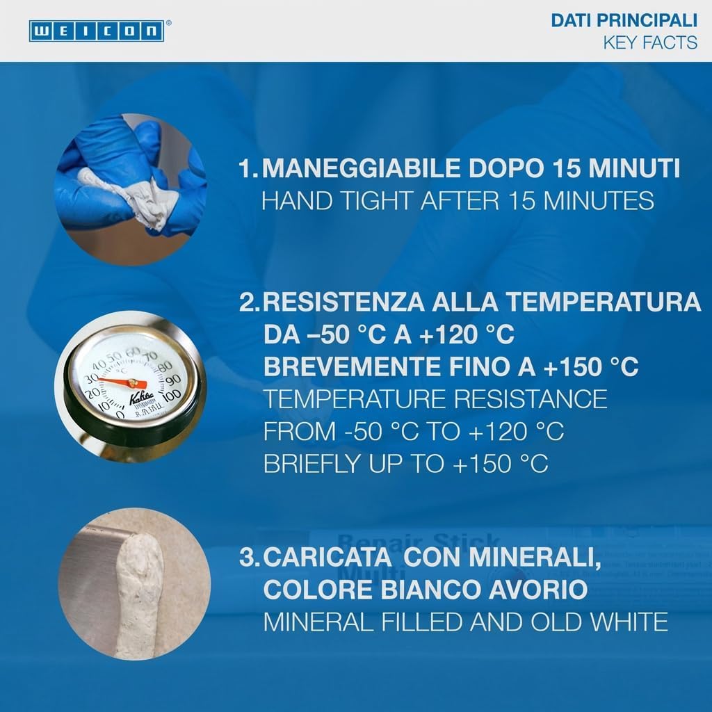WEICON Repair Stick Multi 57 g 2 componenti resina epossidica speciale extra forte