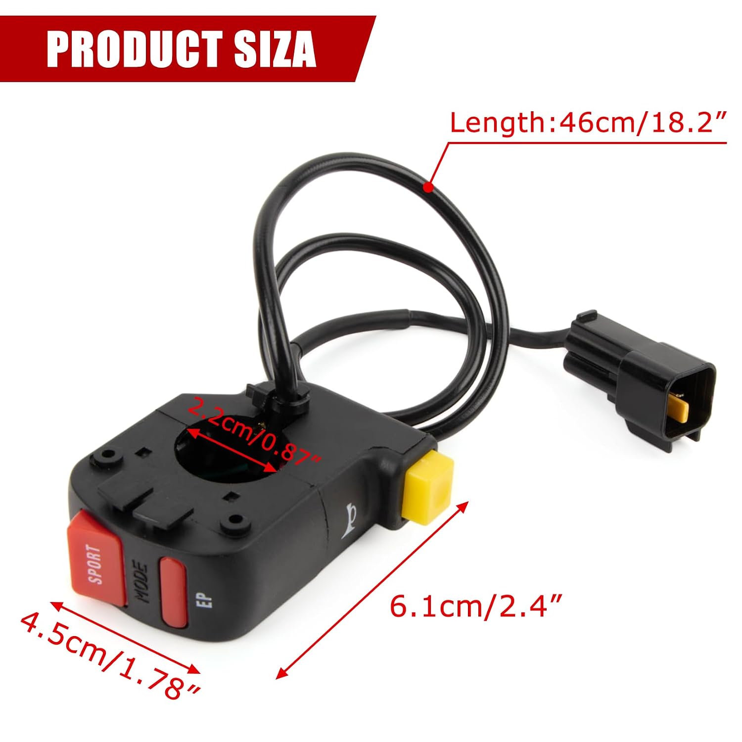 Brake Power-Off Switch for Light Bee S/X -PSLER Motorcycle Left Handlebar Mount Combination Switches with Horn for Electric Bike Off Road Bike Sur Ron Handlebar Switch