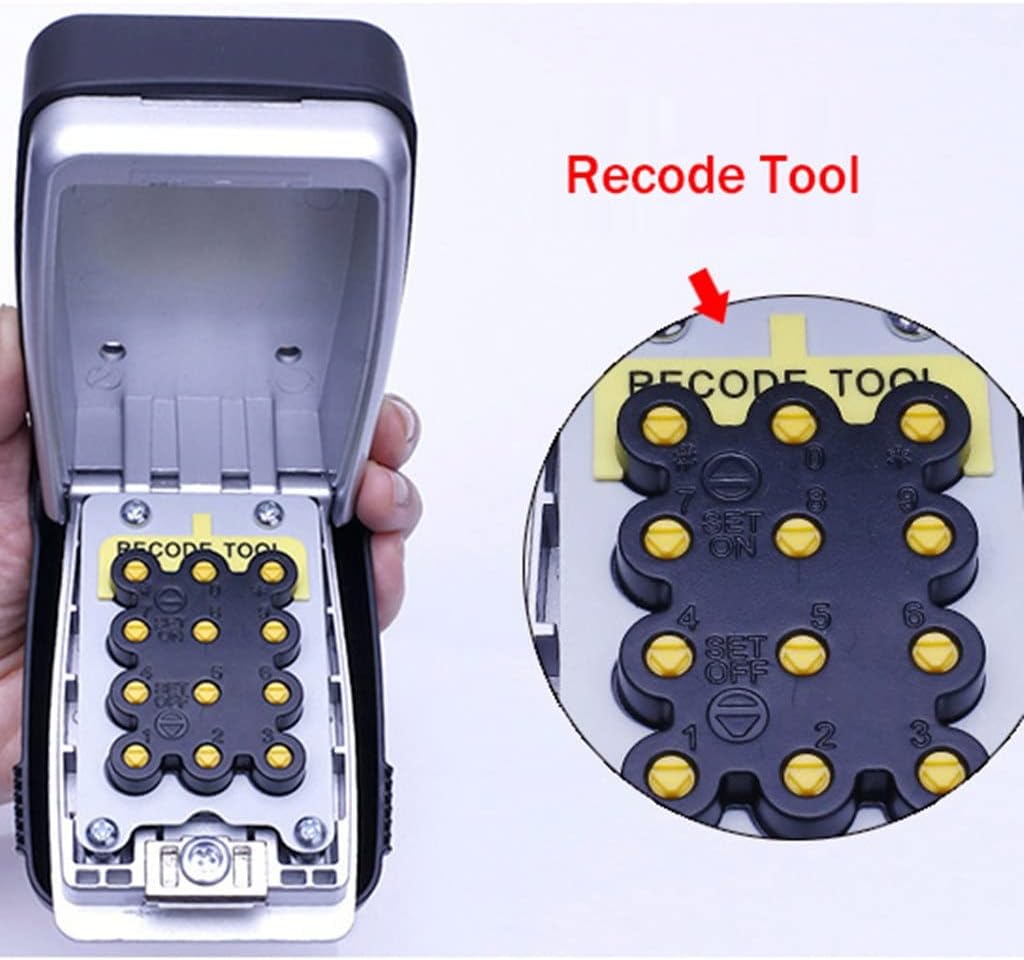 JSEIAJB Key Safe Box Metal Password Locker Wall Mount Combination Code Keys Keepr Storage