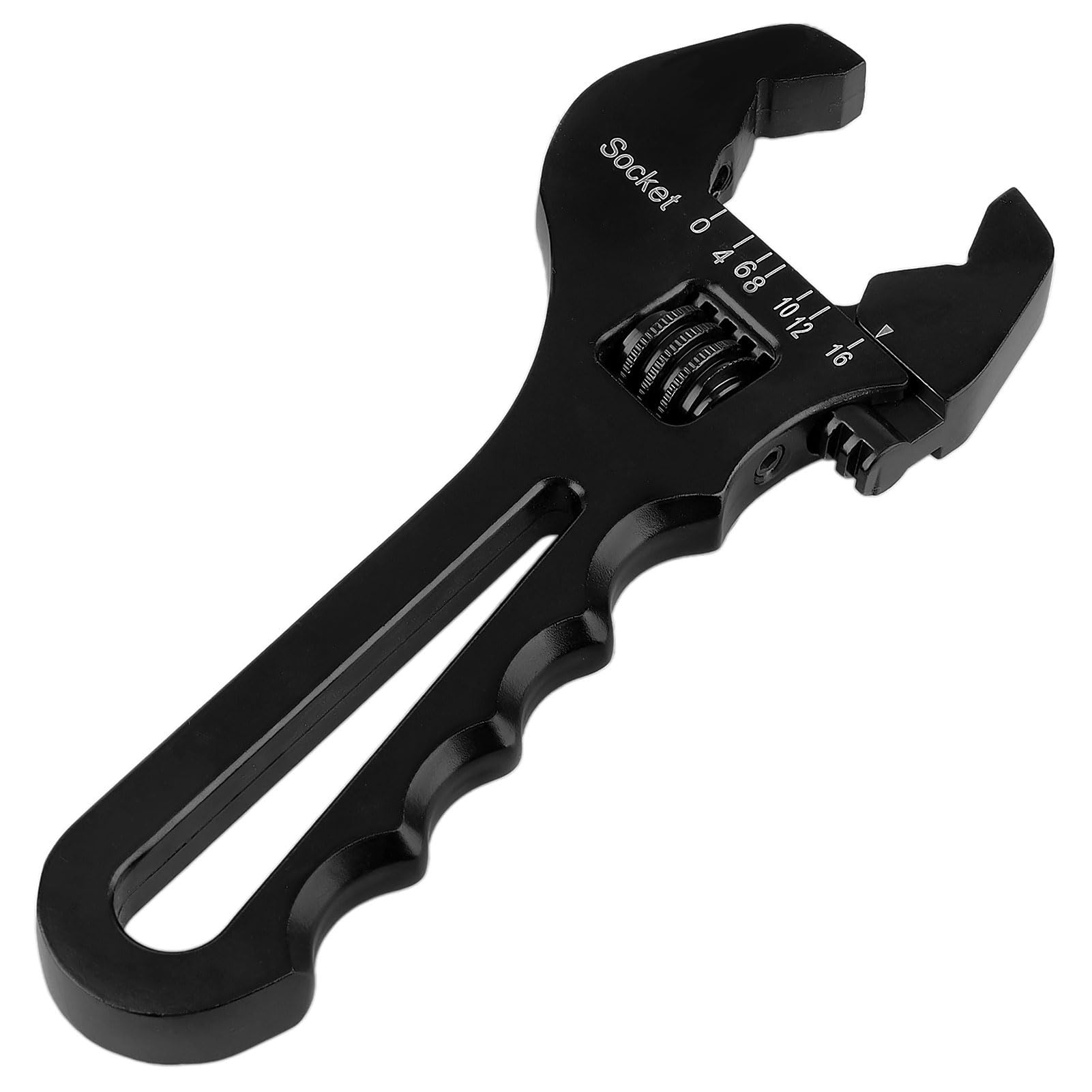 3AN-16AN Adjustable An Fitting Wrench for An Hose Fitting Adapters Ends Spanner Lightweight Aluminum Black