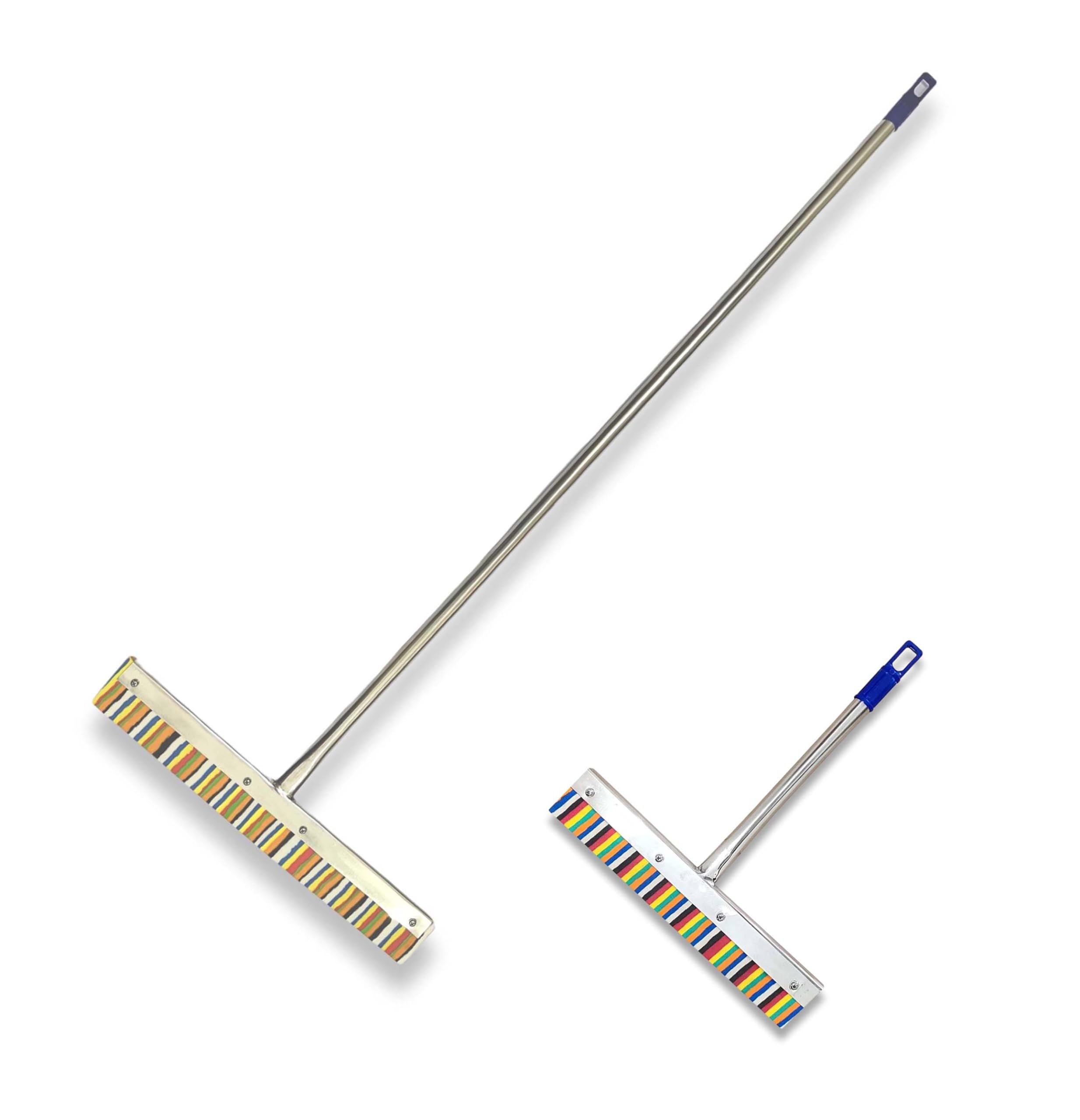 Heavy Stainless Steel 42.inch Rod, 17.inch Blade Floor Wiper with 11.inch Rod, 12inch Blade Big Size Kitchen Wiper for Home,Office, Shop, Bathroom, Wipes (Multicolor) (17 x 12) (B0CQCQV78L) Amazon Price History, Amazon Price Tracker
