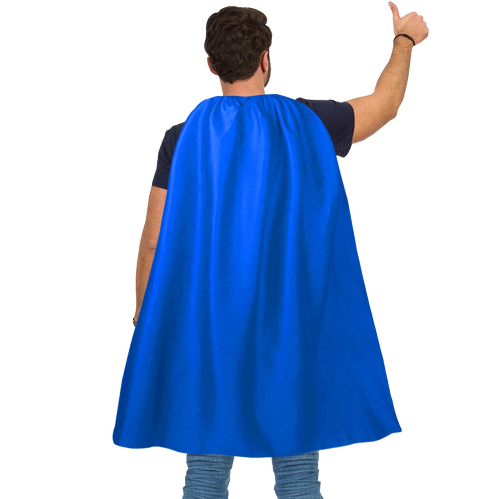 VAAT Adult Superhero Capes and Masks - Cape & Mask Costume for Halloween, Superhero Party Capes, Perfect for Cosplay, Christmas Parties, Role Play Event(Blue)