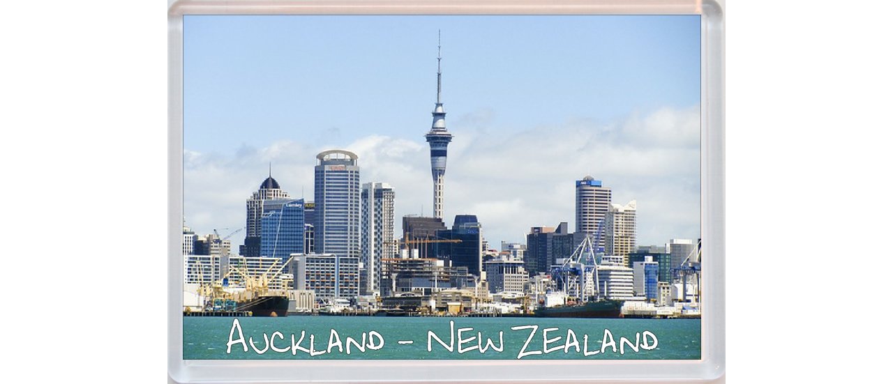 Auckland - New Zealand - Jumbo Fridge Magnet