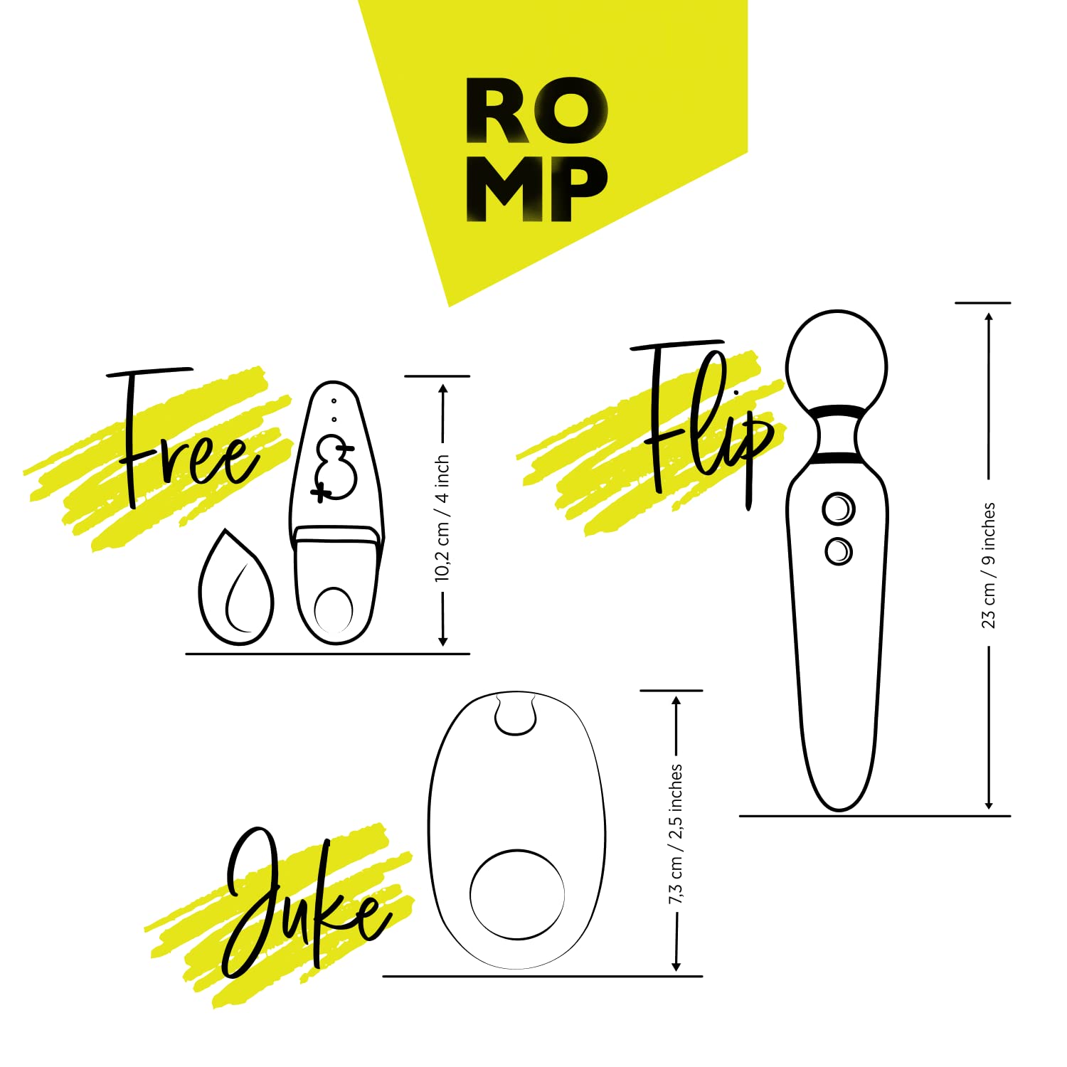 ROMP Pleasure Kit Sex Toys per Coppie | Succhia | Clitoride per Donna da Viaggio | Massaggiatore con 6 Modalità | Anello Vibrante per il Pene da Uomo | Giochi Sesso per Adulti Lui Lei