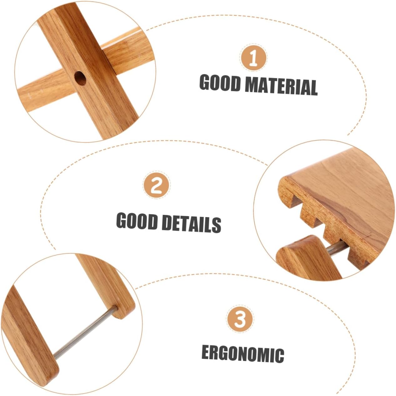 BESPORTBLE Classical Guitar Footstool Solid Wood 4-Level Adjustable Height Guitar Footrest Pedal and Performance