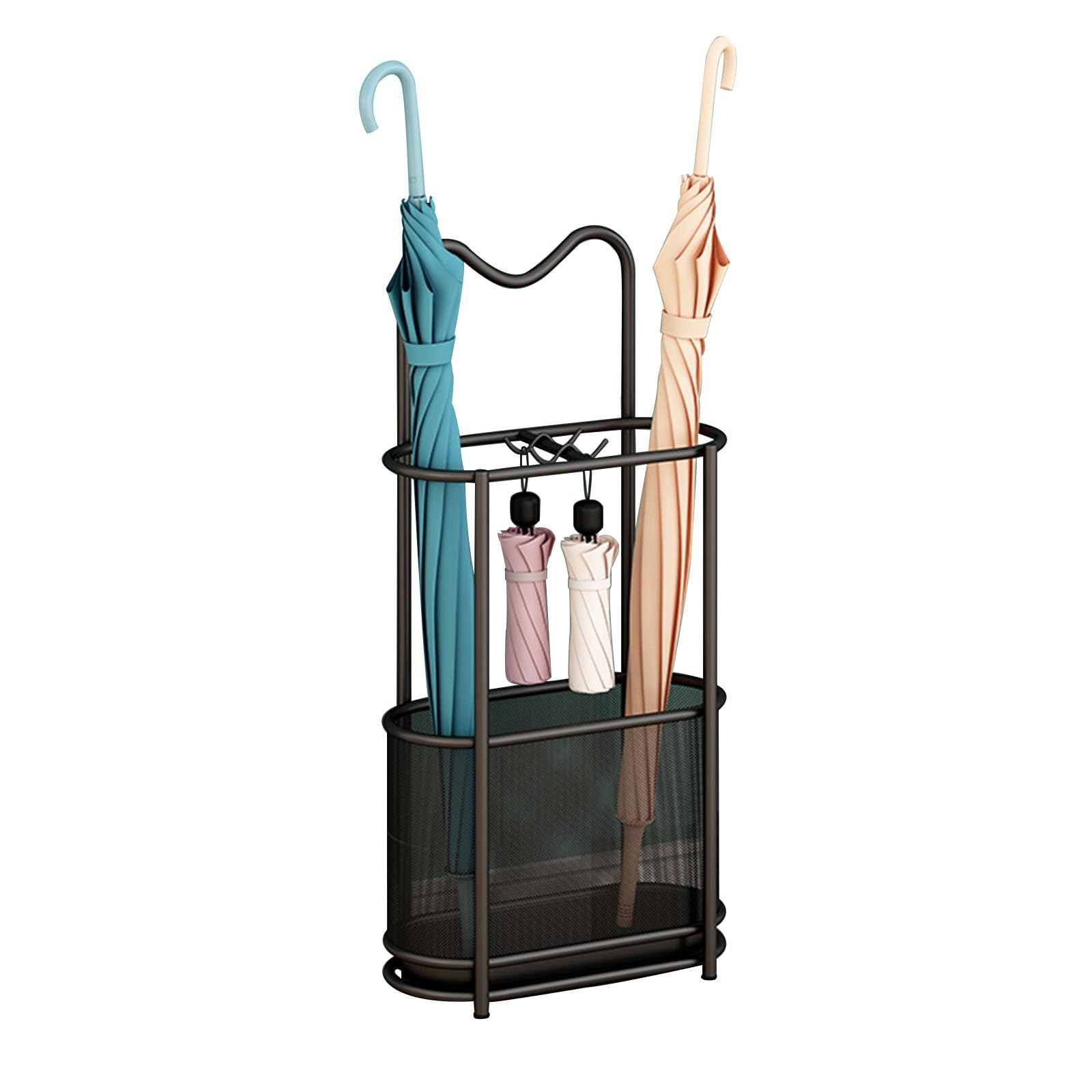 GYRAZXS Freestanding Umbrella Organizer with Drip Tray & Non-Slip Base - Space-Saving Storage Solution for Home & Office