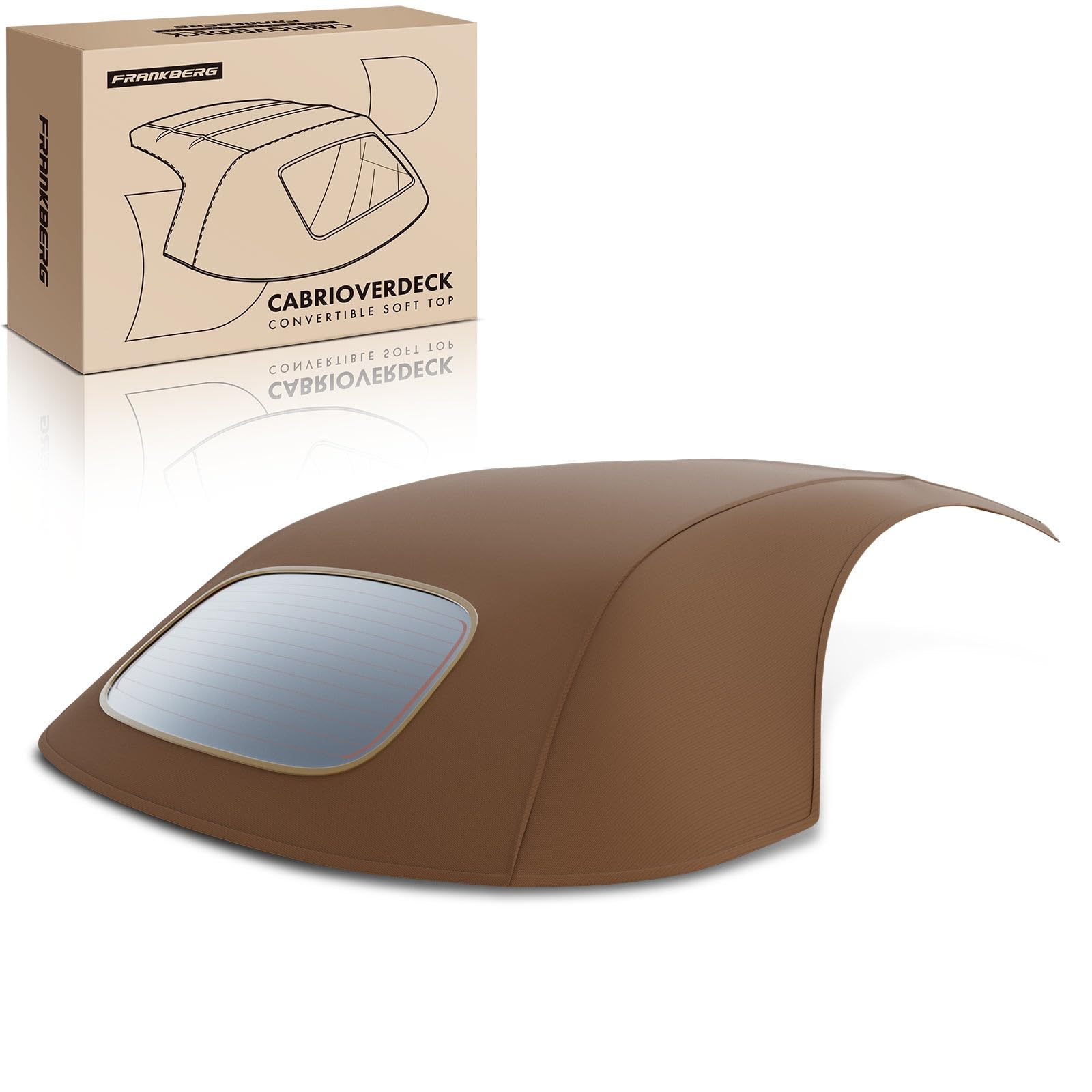 Frankberg Cabrioverdeck Softtop Verdeckbezug Braun Kompatibel mit New Beetle Cabriolet 1Y7 1.8L-2.5L 2002-2010 Replace# VWNB TAN-STF