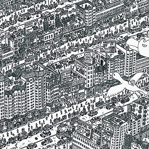 Amazon.co.jp: 街並み モノクロ アートパネル 100cm × 100cm XLサイズ