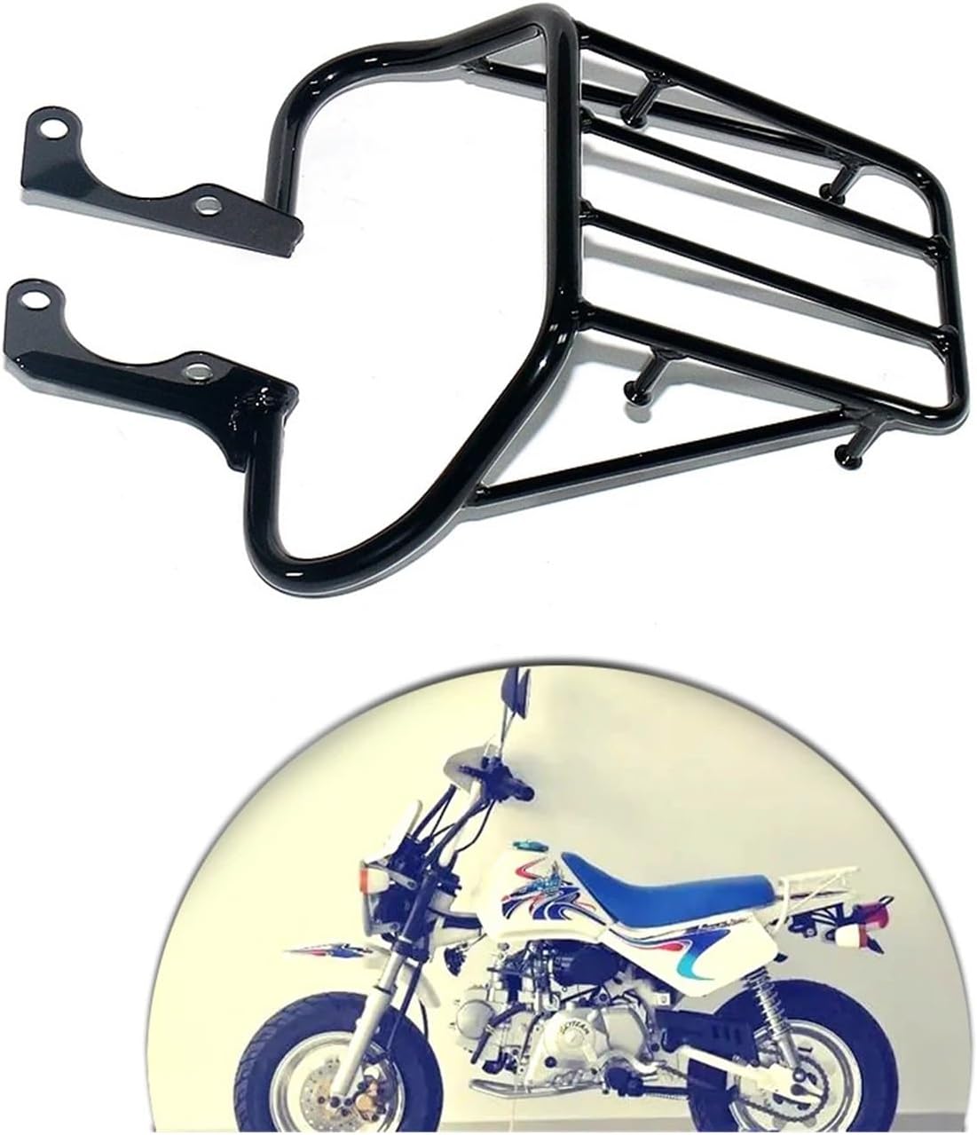 Motorcycle Rear Rack Rear Luggage Rack Frame Bracket Compatible with Bike Z50r Mini Bike(Black)