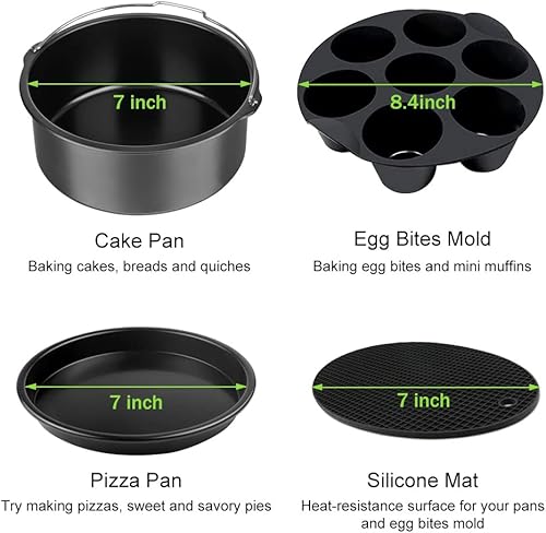 Miniatura 2 de Juego de accesorios para freidora de aire, 12 piezas compatibles con freidora de aire Gowise Cosori Phillips Ninja Cozyna de 4, 4.2, 5.5, 5.8