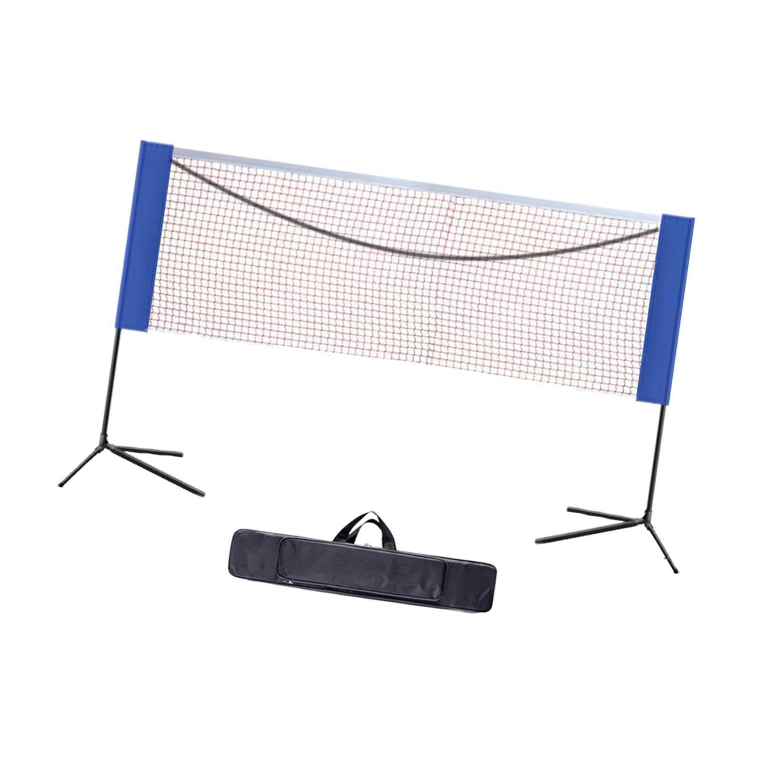 Rete da badminton, rete da tennis portatile con molteplici | per sport in giardino, divertente, impedisce che le palline rotolino in strada, regolabile, portatile con supporto per
