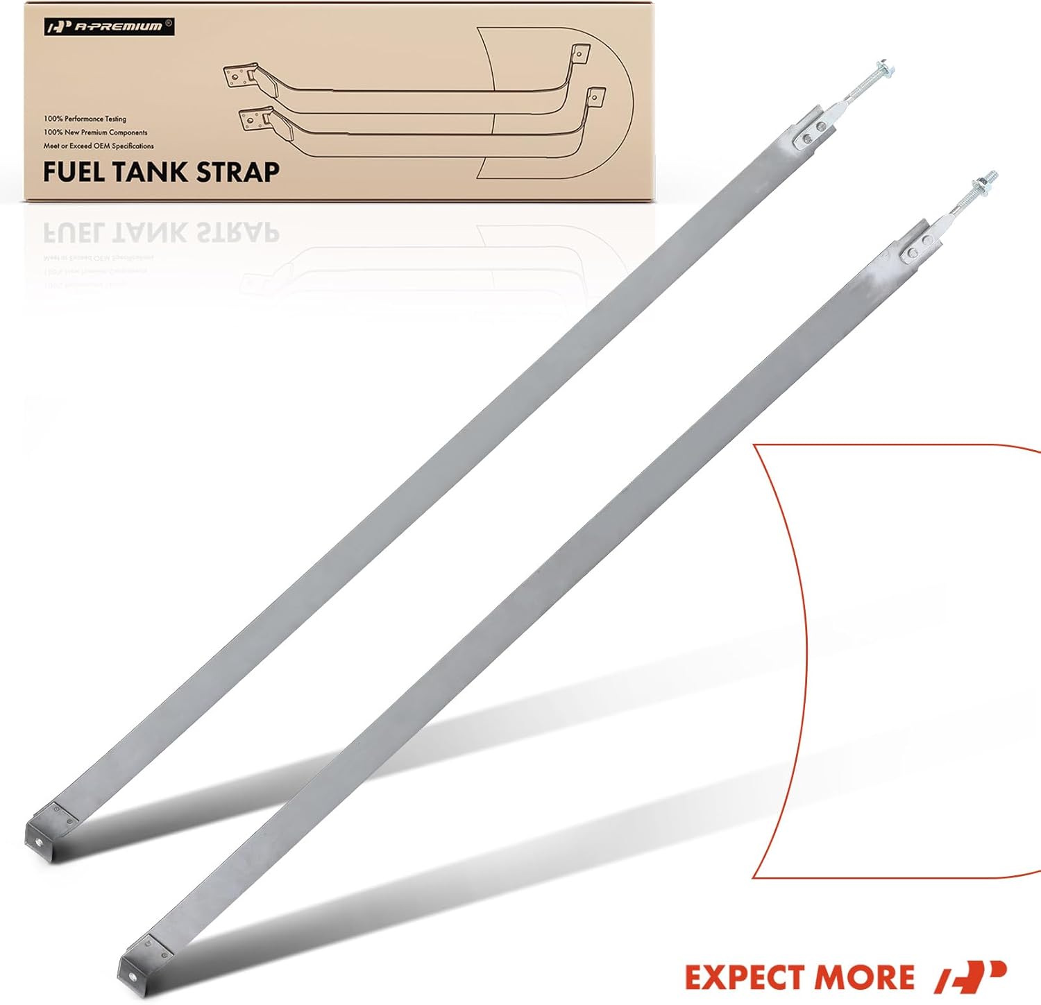 A-Premium Set of 2PCS Fuel Tank Straps Compatible with Chevrolet P10 1979, P20 1979-1981, P30 1979-1981 & GMC P2500 1979-1981, P3500 1979-1981, 4.1L 4.8L 5.0L 5.7L 7.4L