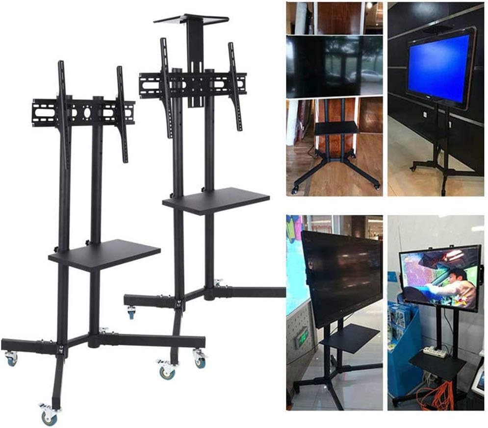 Soporte móvil para TV con ruedas ajustable para pantallas planas miniatura 5