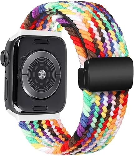 Miniatura 6 de Correa de reloj para Apple Watch con hebilla plegable magnética, correa de reloj de nailon de repuesto deportivo para iWatch Series Ultra 8 7 6 5 4