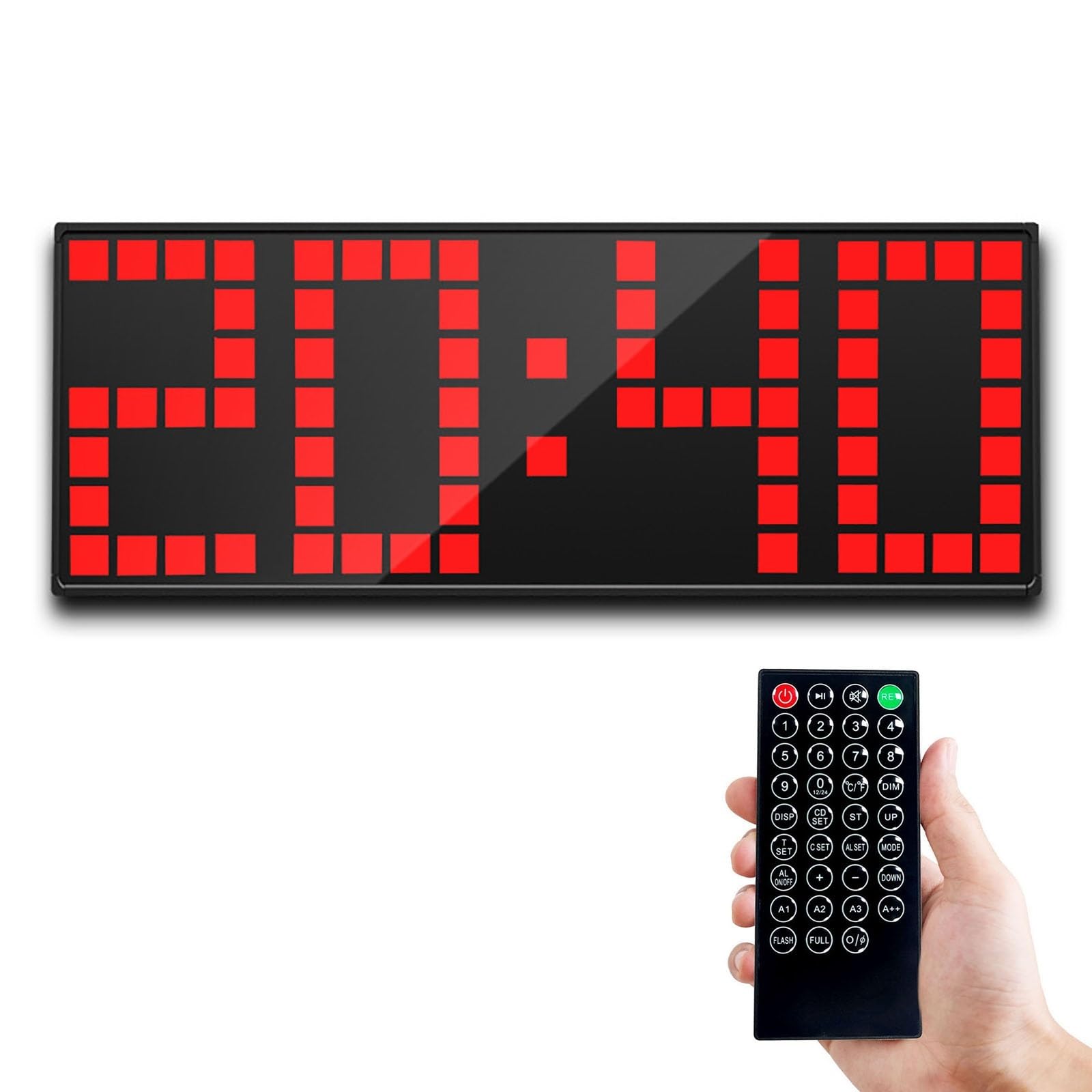 Amazon.co.jp: LED デジタル時計 壁掛け時計 - ドット