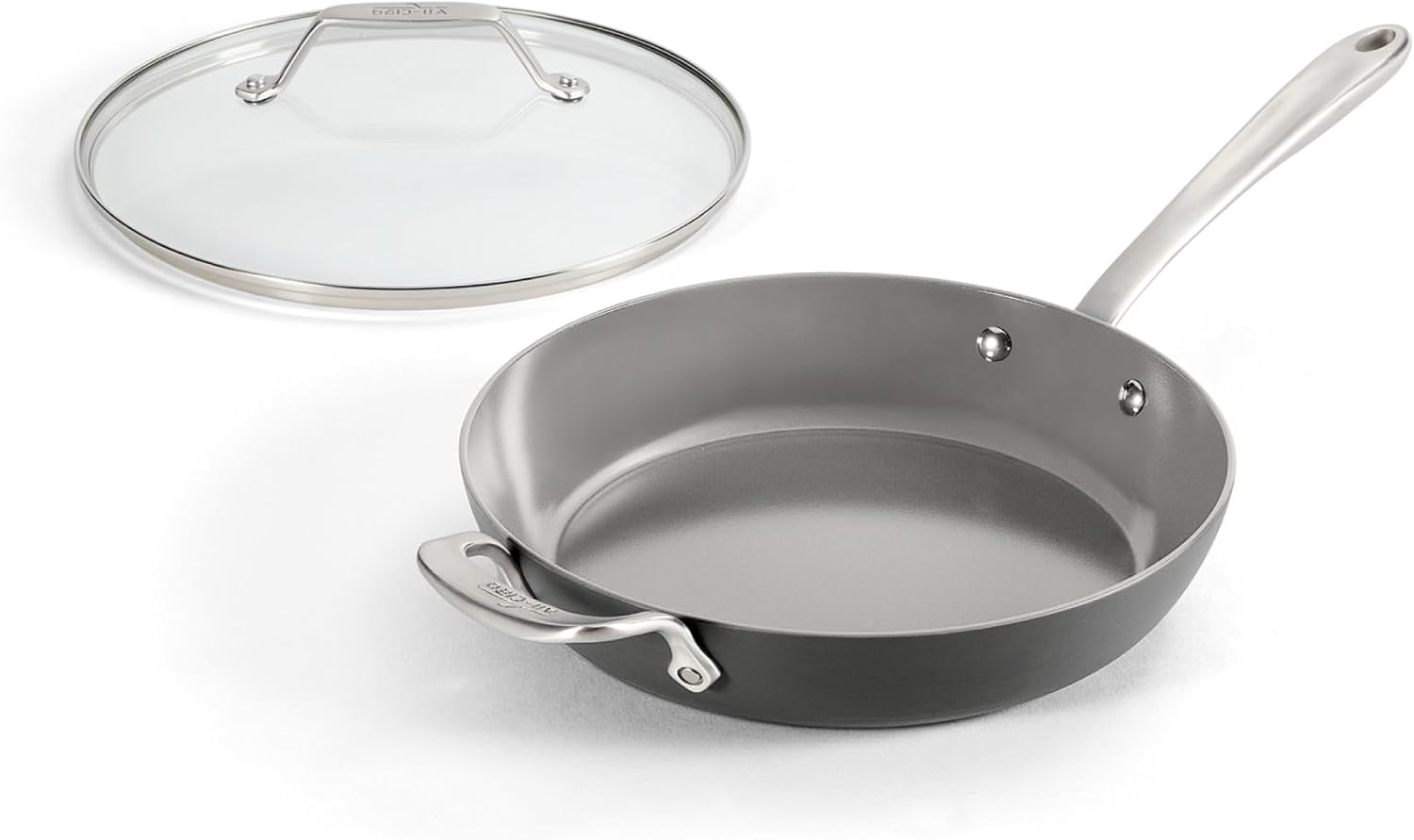 All-Clad HA1® Ceramic Nonstick, Frying Pan with Lid, 10.5 inch - Oven Safe up to 450° & Compatible with All Stovetops (Gas, Electric & Induction)