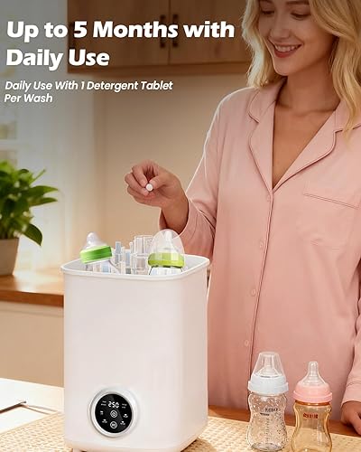 Miniatura 8 de 150 Pzas Pastillas Detergente Oficial: para Lavadora de Biberones Baby Brezza Grownsy Papablic Momfann - Pastillas para Lavadora de Biberones para