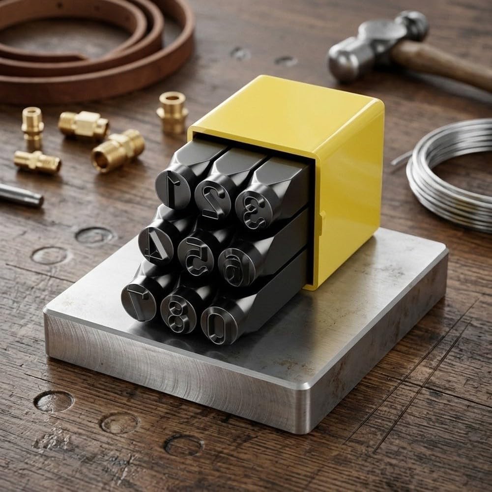 Set di timbri in acciaio al carbonio A-Z 3 mm (inglese 12,5 mm)