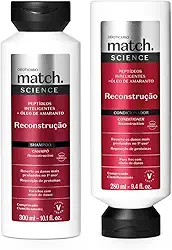 Match. O Boticário Kit Shampoo e Condicionador Reconstrução Capilar Linha SOS Reconstrução Para Cabelos Danificados