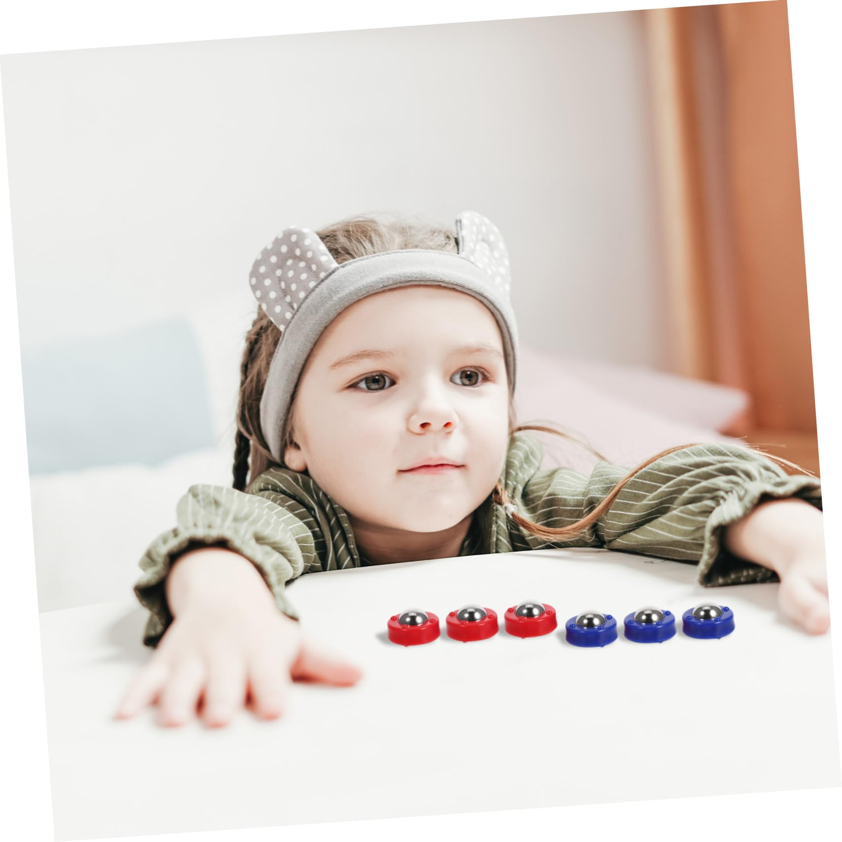 iplusmile 24 Stück Shuffleboard Pucks aus Stahl und Kunststoff für Desktop Interaktives Kleiner Bowling Spielset mit Ausreichend Pucks für Stundenlangen Spielspaß