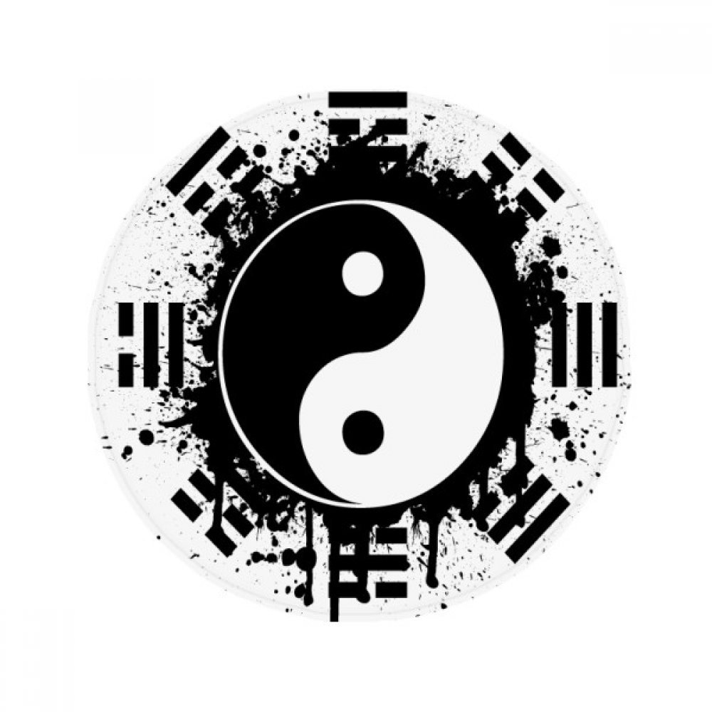 Alfombra antideslizante de Yin-Yang con base segura de 80 cm para cocina y baño