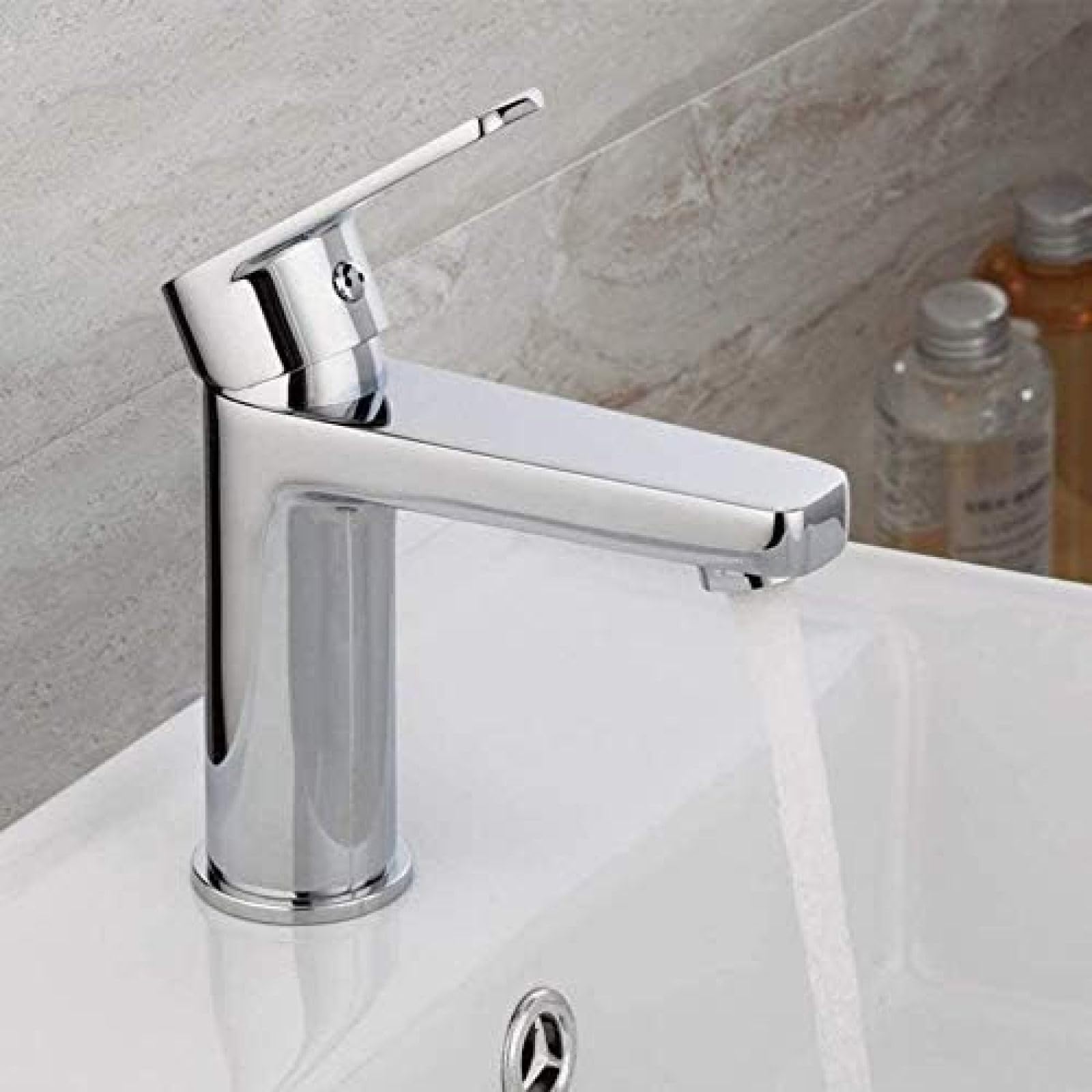 Robinetterie de cuisine chromée mitigeur monocommande pour évier eau chaude et froide
