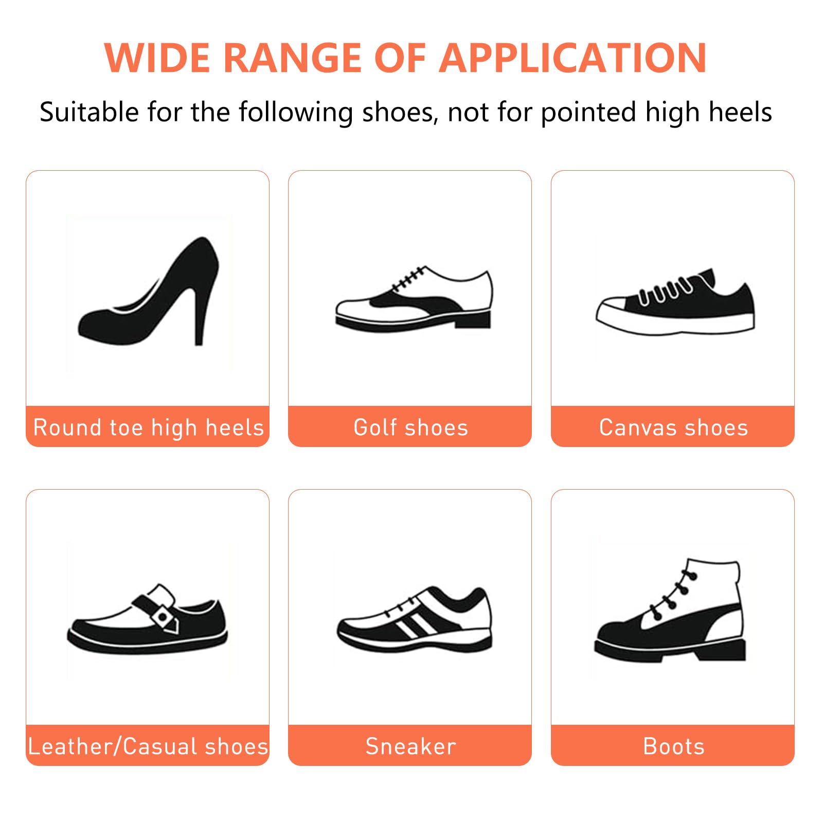 UamGlsob 3 Paires Inserts de Remplissage D'orteils Respirants et Doux pour Chaussures Lâches et Talons Hauts, Rembourrage de l'avant-pied, Réducteur de Taille de Chaussures (Black)