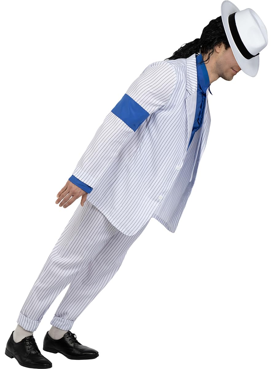 Funidelia | Disfraz de Michael Jackson smooth Criminal para hombre Música Pop & Grupos Musicales - Disfraz para adultos y divertidos accesorios para Fiestas, Carnaval y Halloween - Talla L - XL