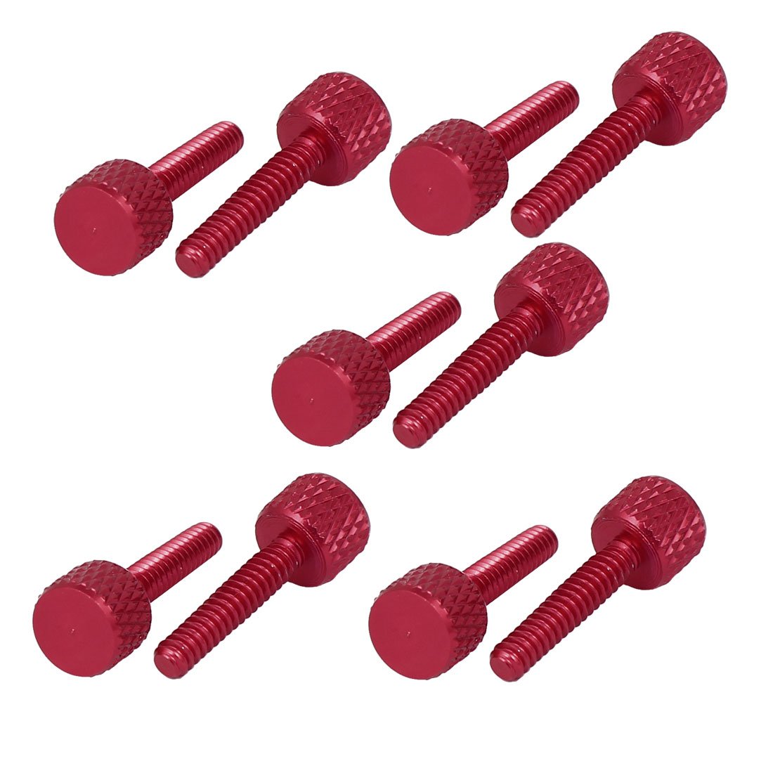 Aexit Computer PC Nails, Screws & Fasteners Graphics Card Knurled Head Thumb Screws Wine Red Nut & Bolt Sets 6#-32 10pcs