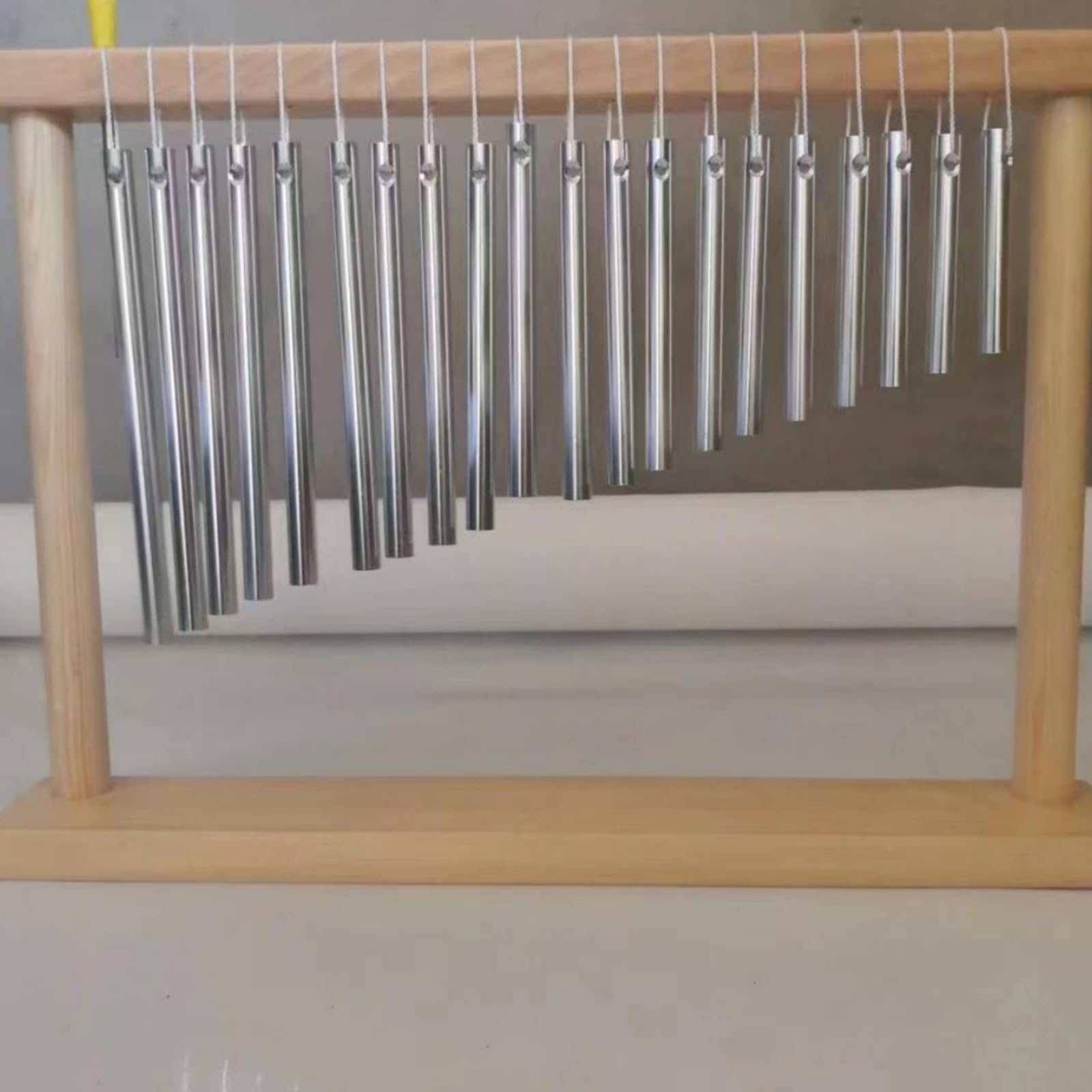 Qianly Carillón Tubular 20 Tonos Campanas Tubulares Tocable a Mano Instrumento Musical, Dorado