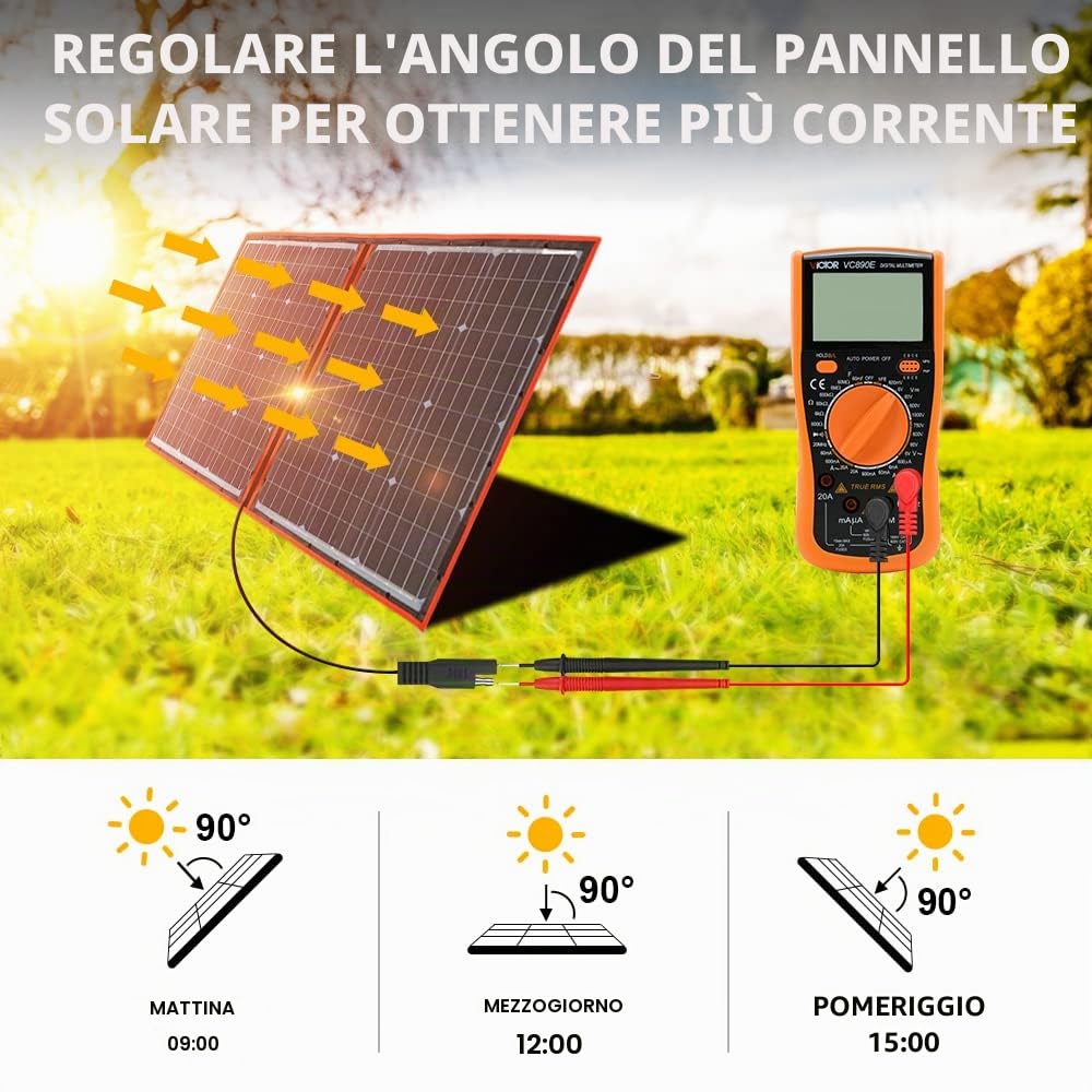 DOKIO 300W Pannello Solare Portatile Mobile e Pieghevole + 20A Regolatore con Presa USB 5V 2A