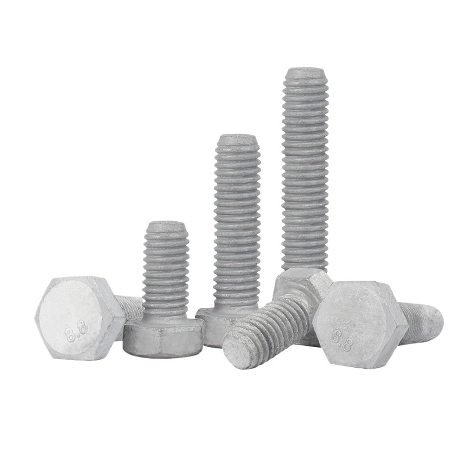 1/2PCS M18 ~ M36 Grado 8. Acciaio Al Carbonio Zincato Bullone A Testa Esagonale Viti Esagonali Esterne A Filettatura Completa