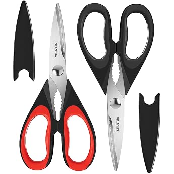 Pack of 2 kitchen scissors all-purpose stainless steel scissors for