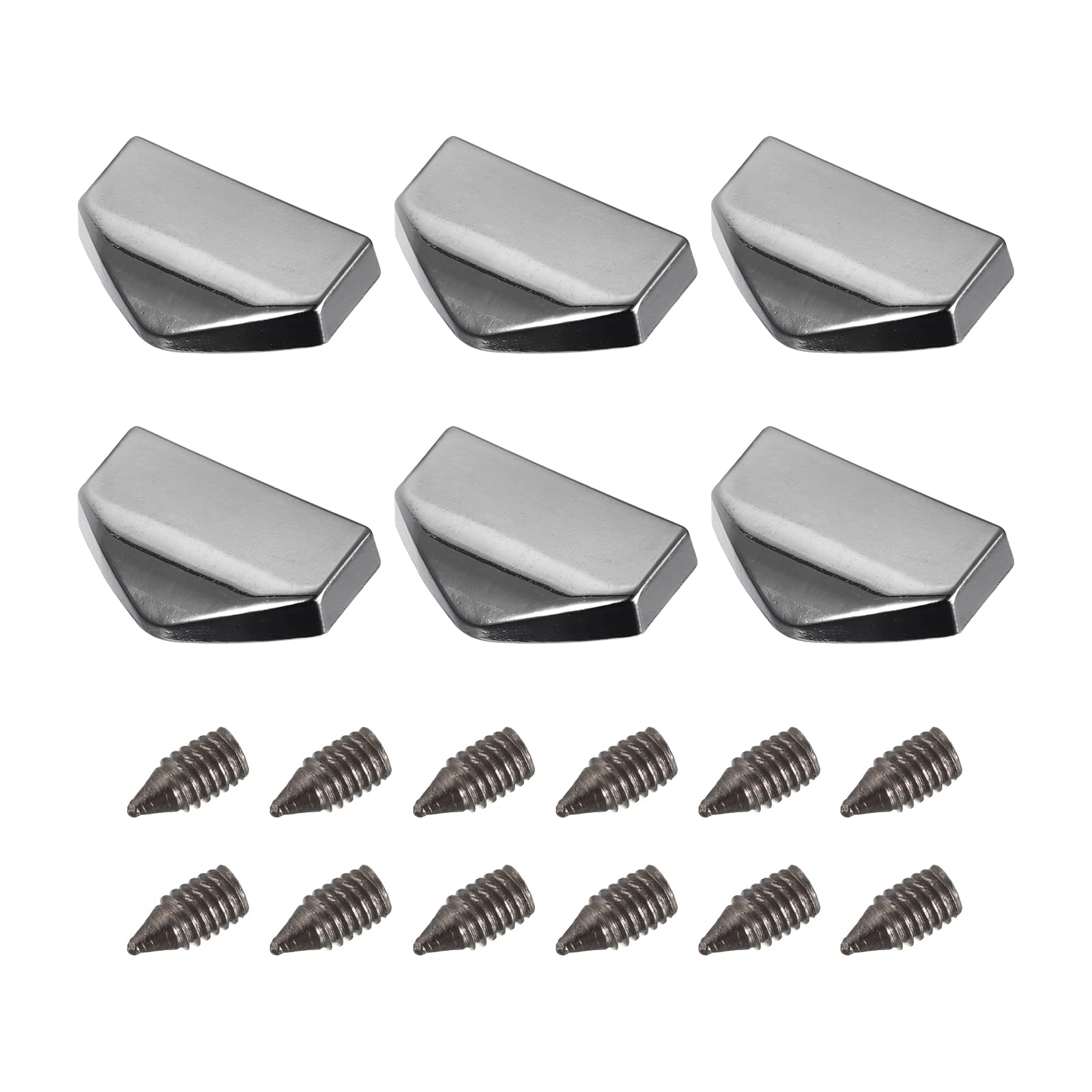 HARFINGTON Zipper Tail Clip, 6 Pcs Zinc Alloy Zipper Buckle Tails Stopper End Tips for Leather Sewing DIY Accessories (1.0 Inch, Black)