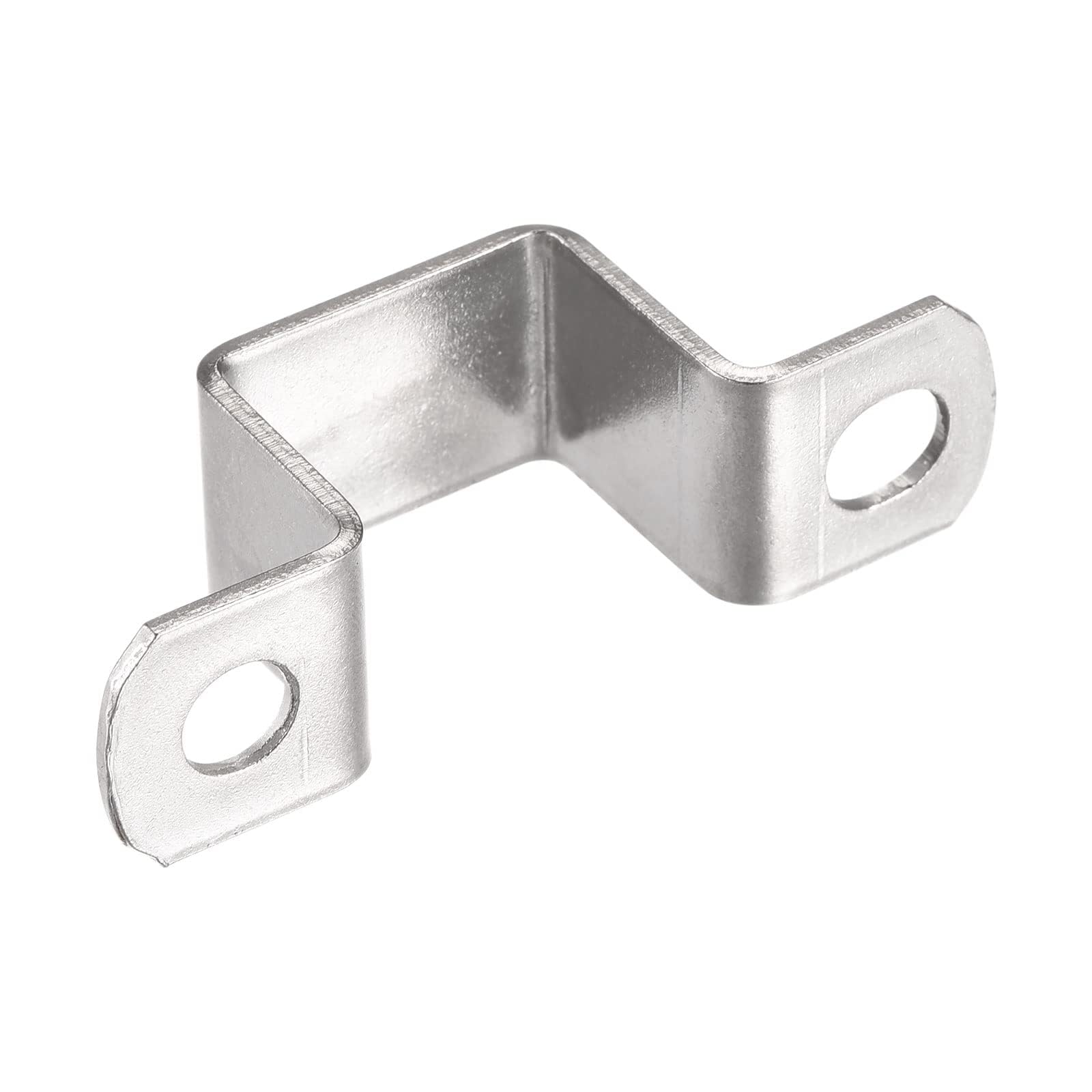 TOP-VIGOR 6Pcs U Shaped Connector Bracket, 25mm x 25mm Stainless Steel Bracket Stainless Steel Pipe Clamp, Heavy Duty Conduit Clamps for Pipe Tube Wire Fixing, Door Closed Bar Holder Strut - Image 4