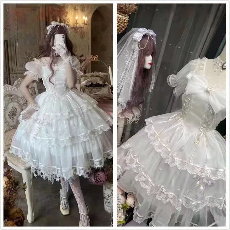 プリンセスウェディングドレス アンティークロリータ風 11号 プリンセスウェディングドレス アンティークロリータ風 11号
