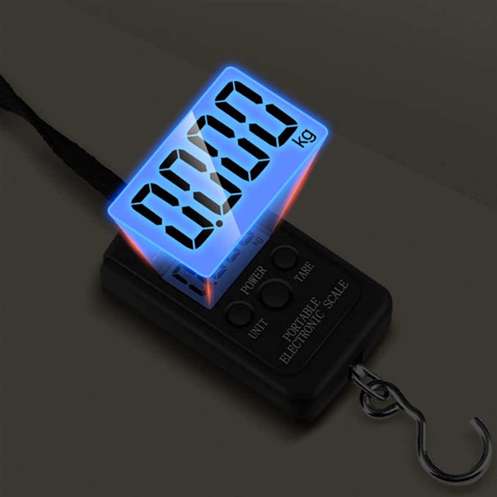 szc Balanzas for Peso Corporal Balanza Colgante Portátil Balanza Digital Retroiluminación Azul Pesos de Pesca Electrónicos Balanza de Bolsillo Balanzas de Equipaje Balanza de Gancho Básculas