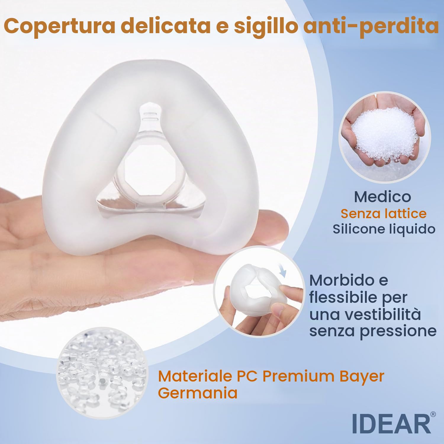 Cuscinetti nasali di ricambio per AirFit N20, compatibili con telaio originale Airfit N20, tenuta affidabile e vestibilità perfetta, cuscinetti di ricambio per maschera, coprono il naso, confezione da