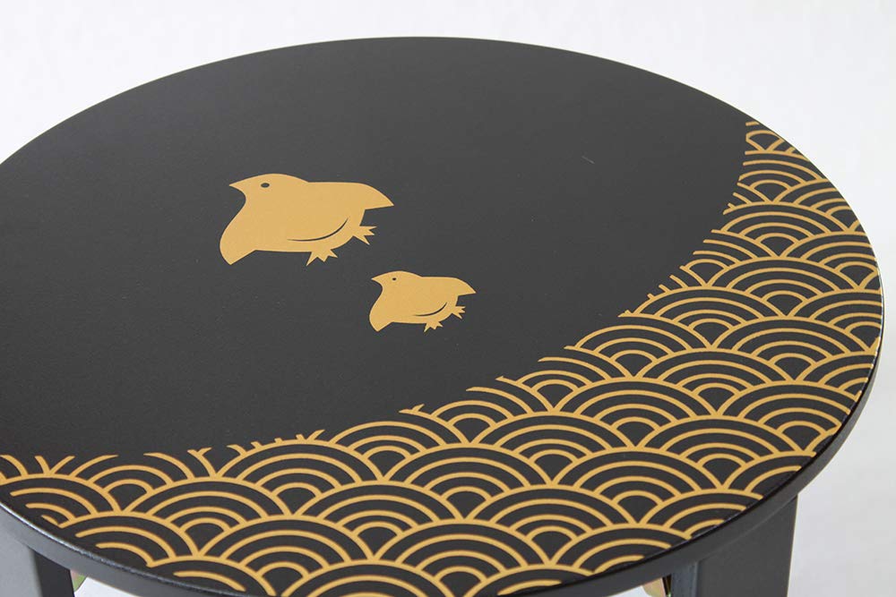 Amazon｜島安汎工芸製作所(Shimayasu) ちゃぶ台 黒 直径60cm×高さ25cm  