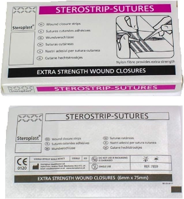 Wound Closure Strips, 6mm x 75 mm, Pack of 30