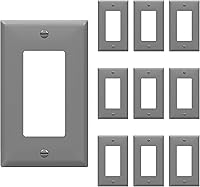 Vista 15 de ENERLITES Interruptor de luz decorativo o placa de pared para toma de receptáculo, sobre-tamaño de 1 banda 5.5" x 3.5", policarbonato termoplástico