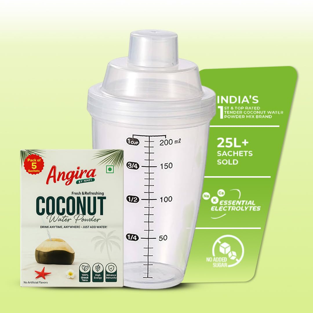 Angira Coconut Water Powder | Nariyal Pani Powder | Instant Coconut Drink Mix | Natural Electrolyte Hydration | Summer Energy Drink — Amazon image 7