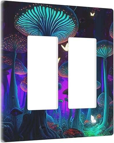 Miniatura 140 de Placa Cubierta de Interruptor de Luz de Palanca Individual con Diseño de Flor Botánica en Tablero de Madera Rústico Estilo Granja - Placa de Pared