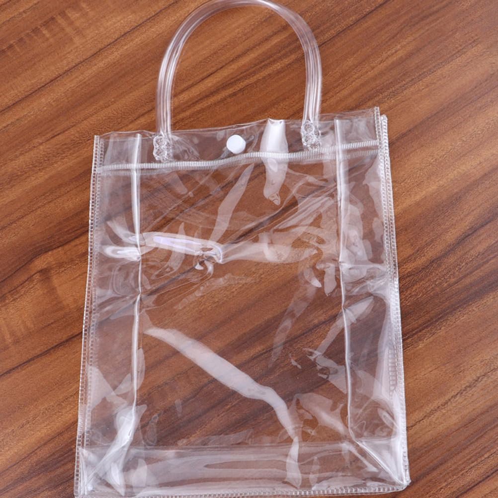 KALLORY 36 Pcs Clear Wine Storage Bag, Pvc Tote Packing Pouch, Practical Transparent Present Wrapping Bag for Events And Parties