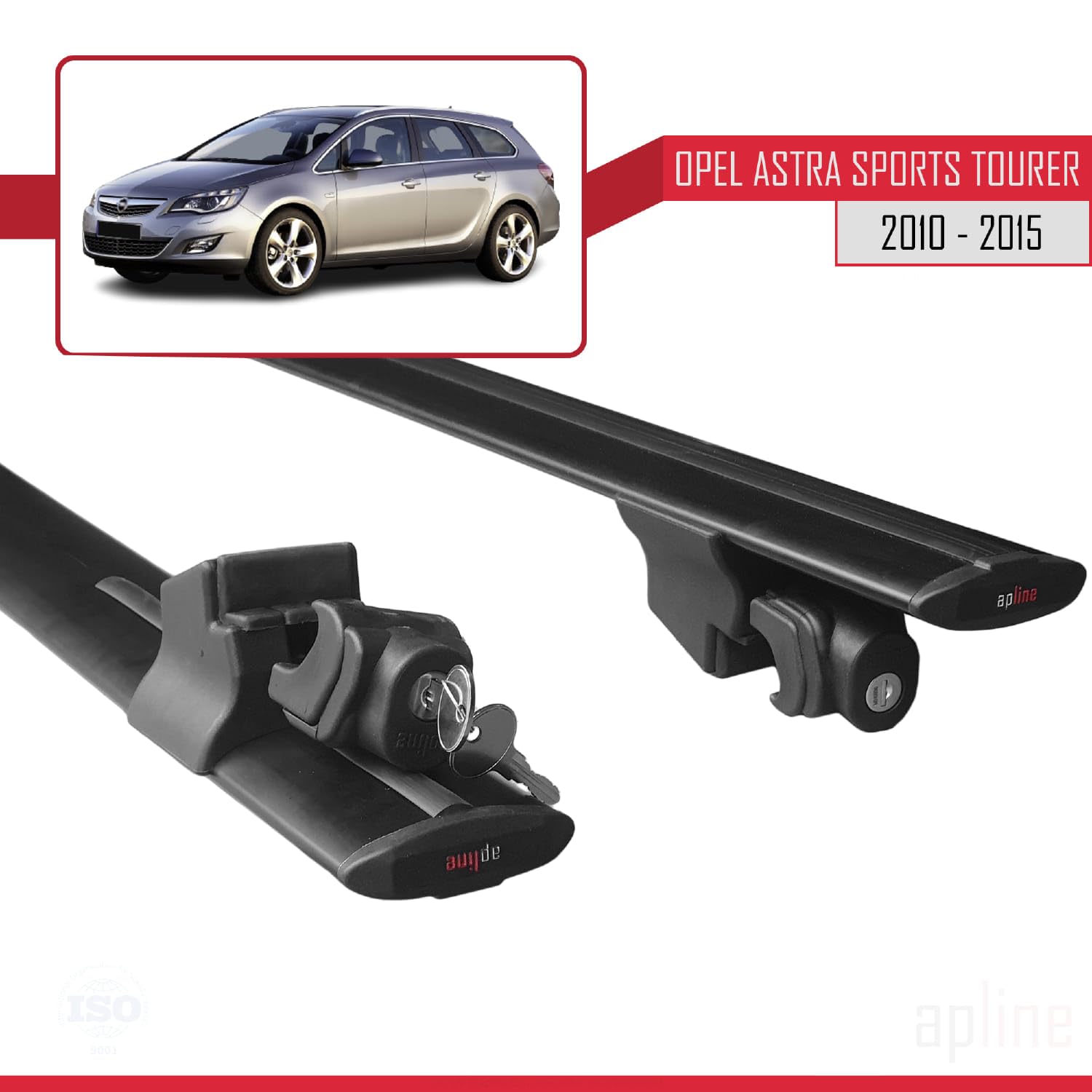 Barras De Techo ACE-4 Compatibles Con Opel Astra L (C02) 2022-2025 - 2 Barras Transversales Gris Aluminio
