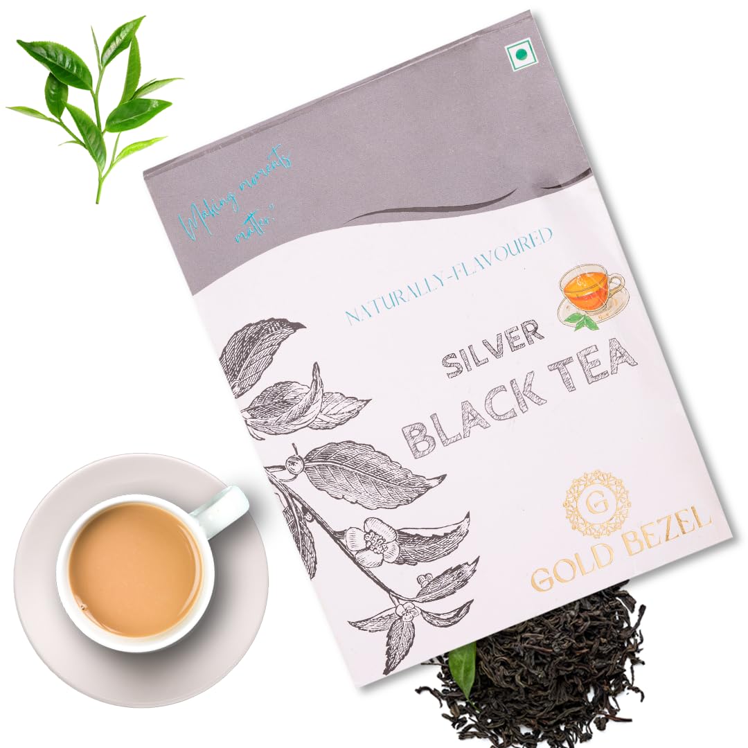 GOLD BEZEL Naturally Flavoured Silver Tea I Black Tea I Tea I Milk Tea I Exquisite Assamese Flavor I Carefully Hand-Picked I 250 Grams (B0CX513WG9) Amazon Price History, Amazon Price Tracker