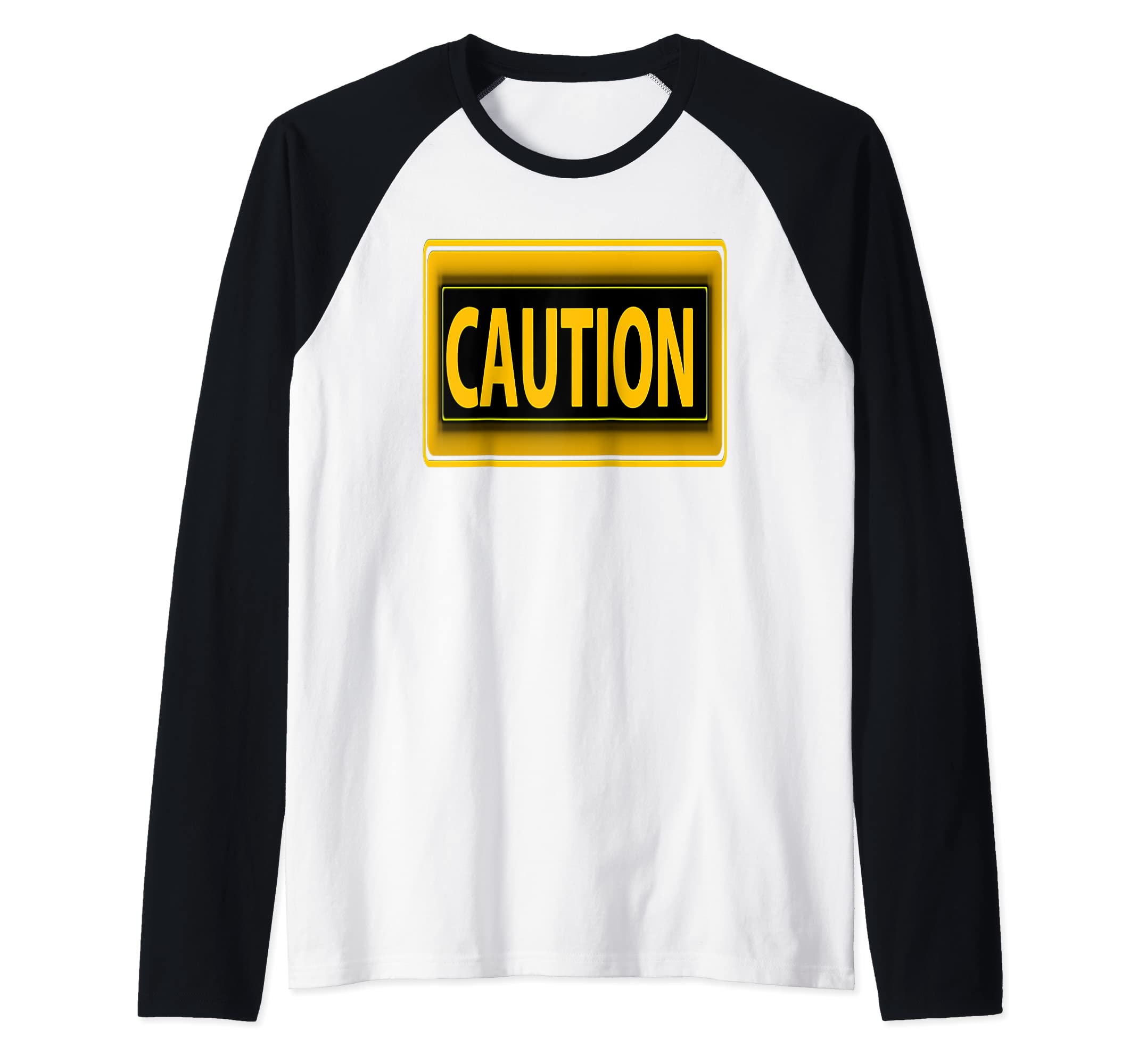 CAUTION!! Caution Warning Tape Grab People's Attention Raglan Baseball Tee